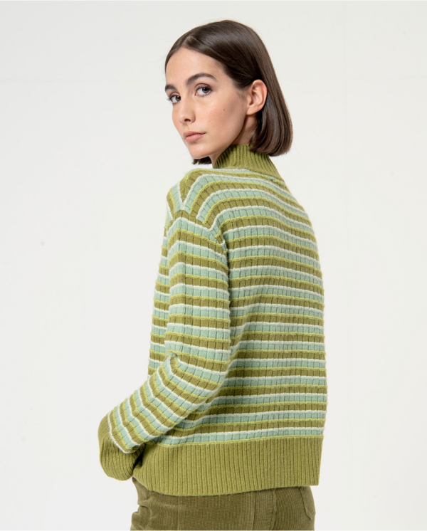 PULL RAYÉ VERT SURKANA ANNC TARBES